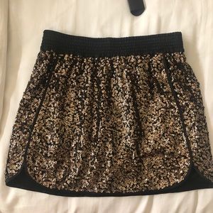 Sam Edelman gold sequin skirt